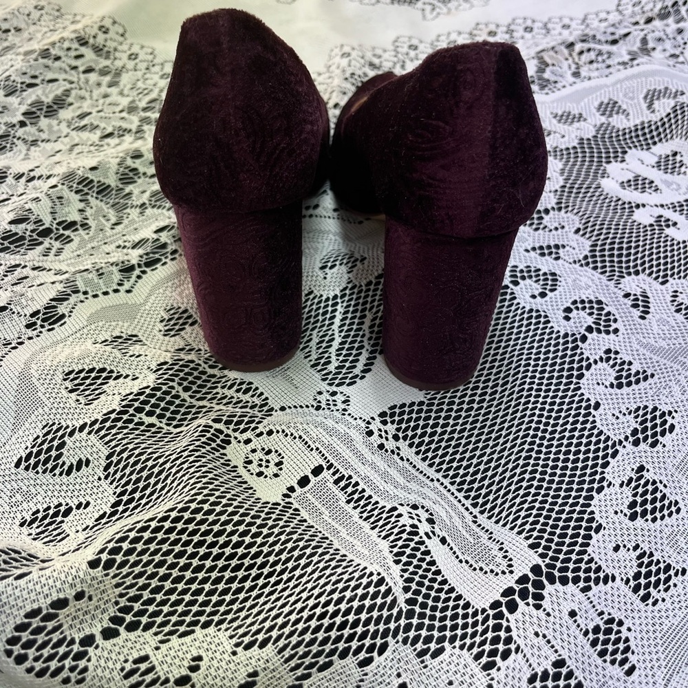 Nine West Dark Purple Velvet Pumps - Picture 4 of 6